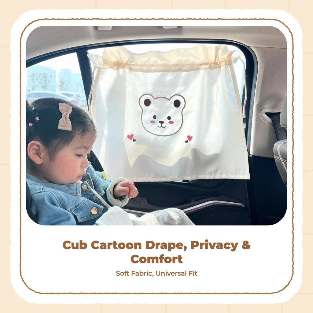 Car Window Shade, Privacy Protection, Sunlight Protection, Infant Sun Shield, Suction holder Screen, Kids Car Window Shield, Easy Installation, Cute Panda Pattern