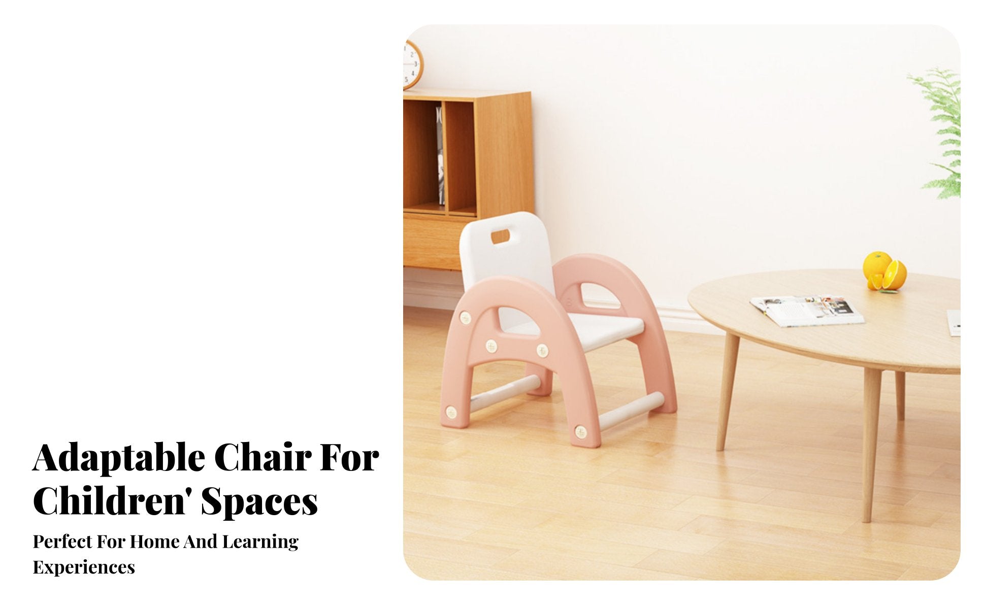 Arched Leg Toddler Chair Stable Structure Small Four-Legged Seat Easy to Clean