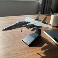 1/100 Scale F-15C Model Ready to Display F-15C Fighter Jet Model Great Gift Idea Diecast Fighter Jet for Enthusiasts, Desk Decoration