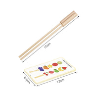 Fruit Skewer Threading Game Color & Shape Recognition Wooden Fruit Lacing Beads
