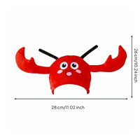 Cartoon Crustacean Headwear Adorable 3D Crab Headgear for Photo Shoots