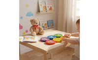 6 Pieces Wooden Disc Wooden Rings Set Educational Color Disc Challenge Fine