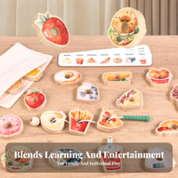 Hand-Eye Coordination Fruit and Vegetable Lacing Beads Food Threading Toy Threading and Lacing Toy Colorful