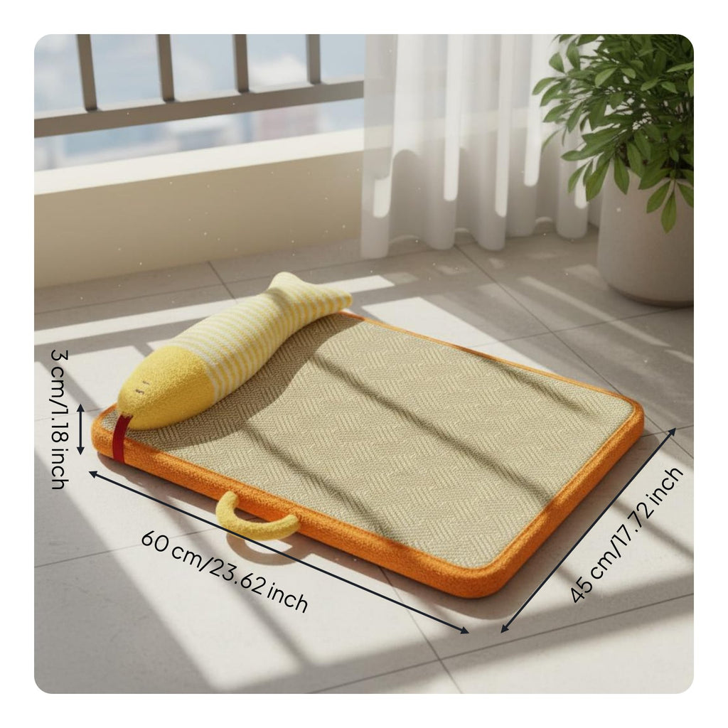 Rattan Pet Bed Detachable and Washable Rattan Pet Mat Portable for Cats