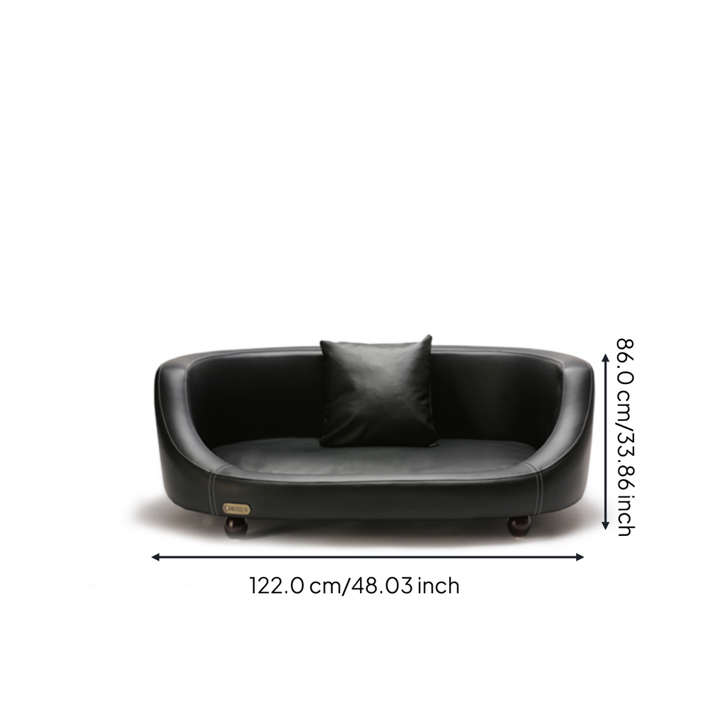 Plush pet sofa bed with removable cover