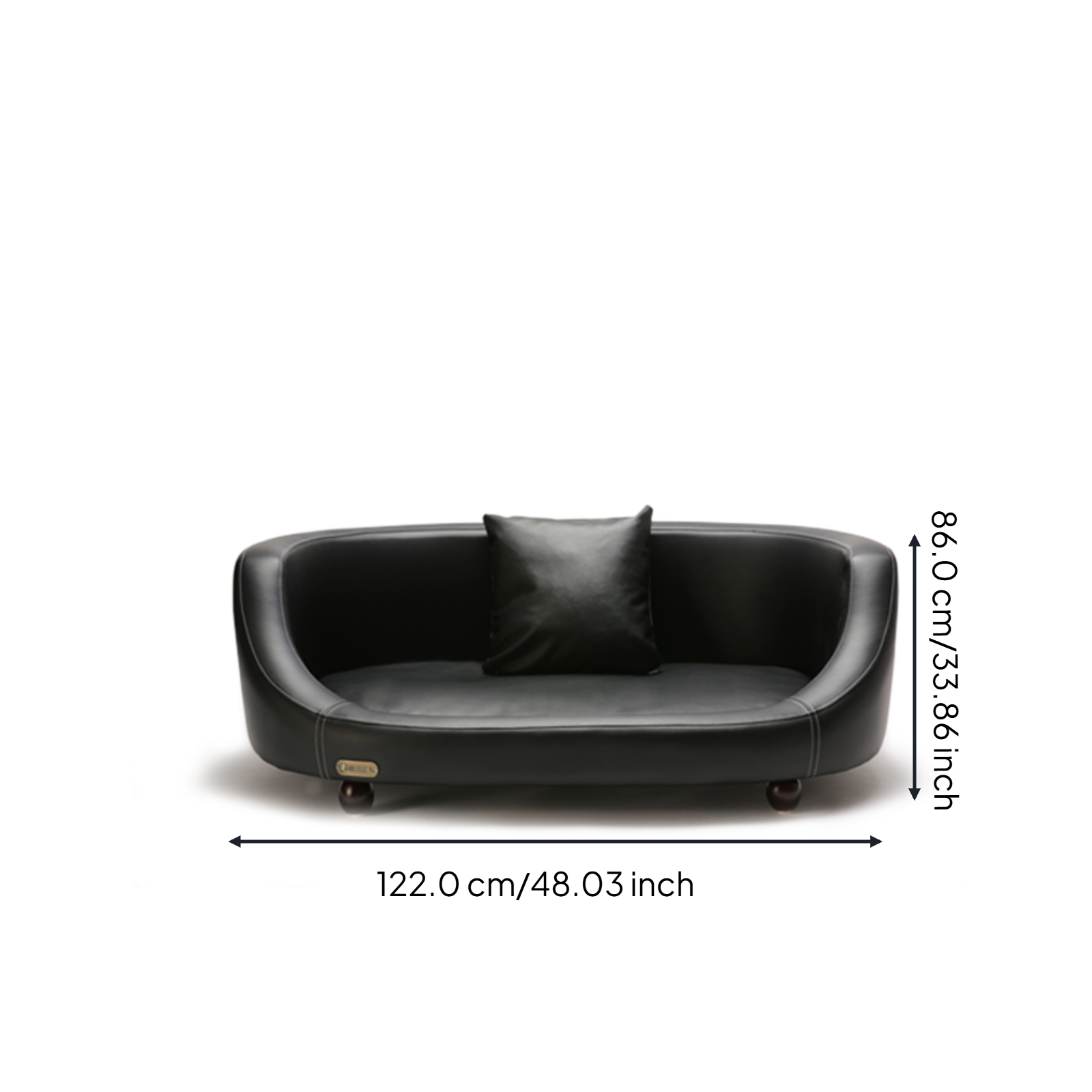 Plush pet sofa bed with removable cover