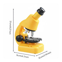 1200x Microscope Kit Blank Slides Visual Microscope Experiment Set Safe Plastic