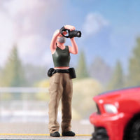 1/64 Scale Photographer Figure Hand-Painted Photographer Model Figure 3D Printed