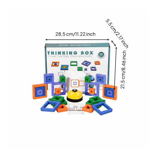 Two Player Battle Mental Challenge Training Puzzle Box Game Observation Skills Shape Block Puzzle for Home, Travel