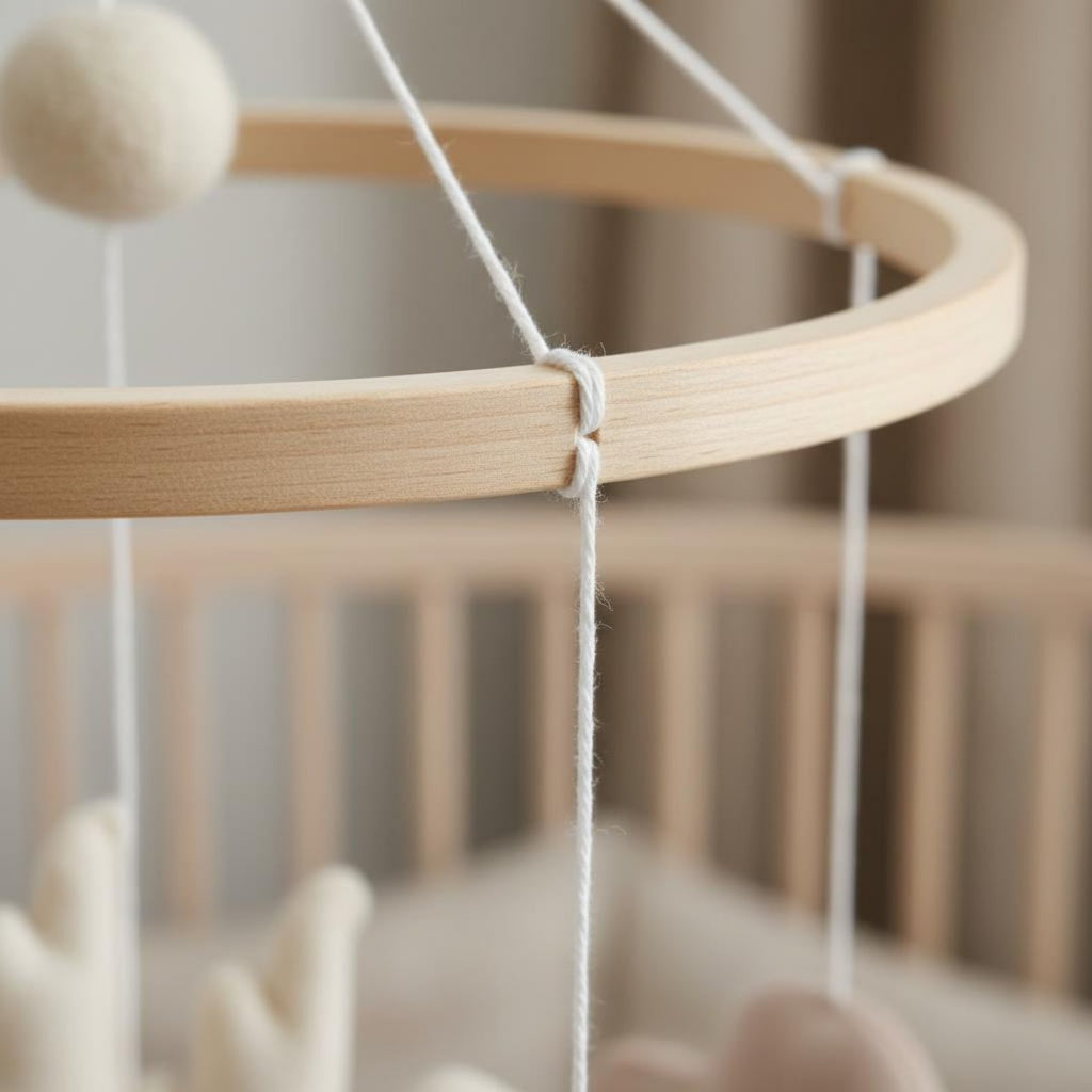 Felt Crib Mobile Nordic Design Nursery Hanging Toy Soothing for Newborns