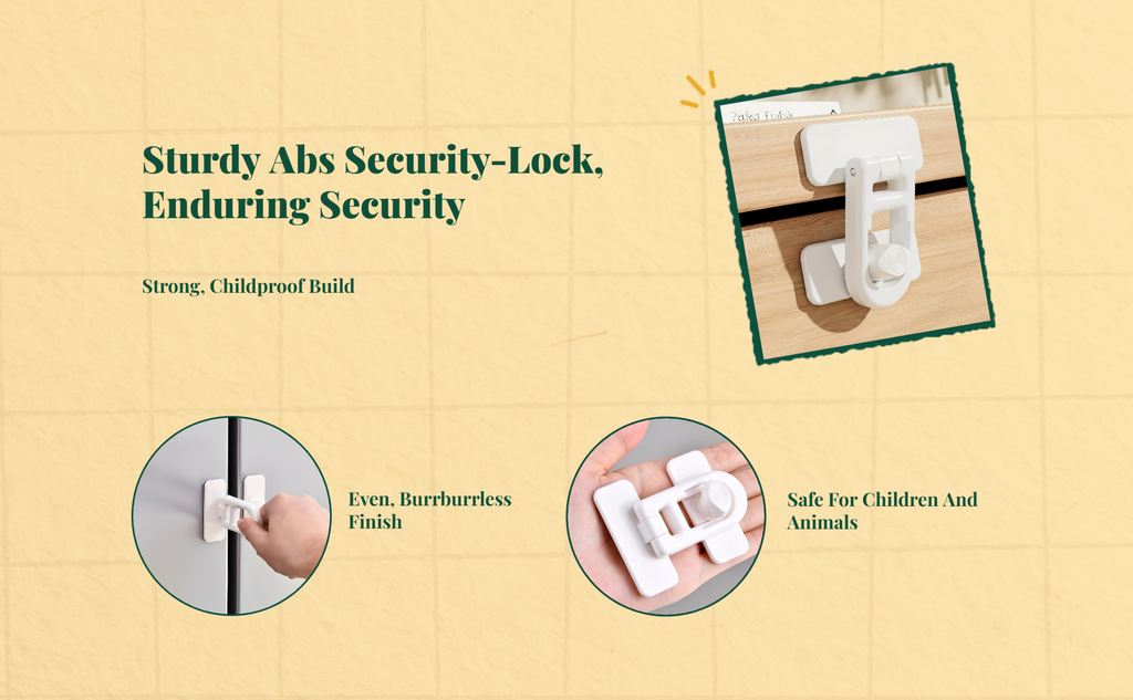 Toddler Protection Lock, No-Drill Cabinet Latch, Infant protective Drawer Lock, sticky, Multi-Purpose, Easy to Install