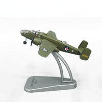 1:144 Scale B-25 Warplane high Detailed WW2 American Warplane Model Collectible Item Alloy Classic Aircraft Model for Collectors