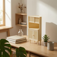 Miniature Corner Cabinet Triangular Top Corner Storage Cabinet Model Accessible