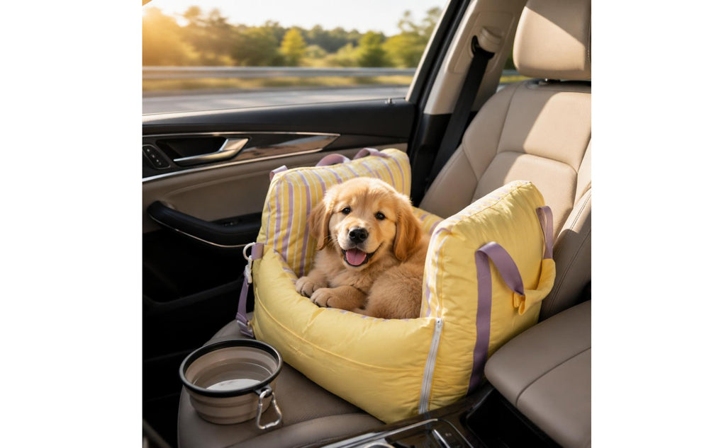 Dog Car Seat Detachable Pet Car Seat Adjustable Straps for Road Trips, Cats