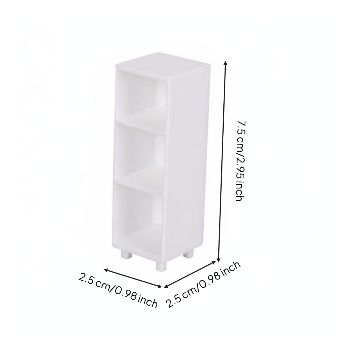 Miniature Storage Cabinet Versatile Use Tiny Storage Rack Model Decorative 3-Tier Mini Shelf for Kids, Collectors
