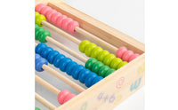 Wooden Abacus Solid Wood Construction Kids Arithmetic Abacus Multi-Skill Development 10-Row Calculation Rack for Classroom