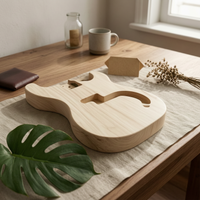 Unfinished Bass Body Pre-Drilled Holes Instrument Part Sanded for Home Workshop