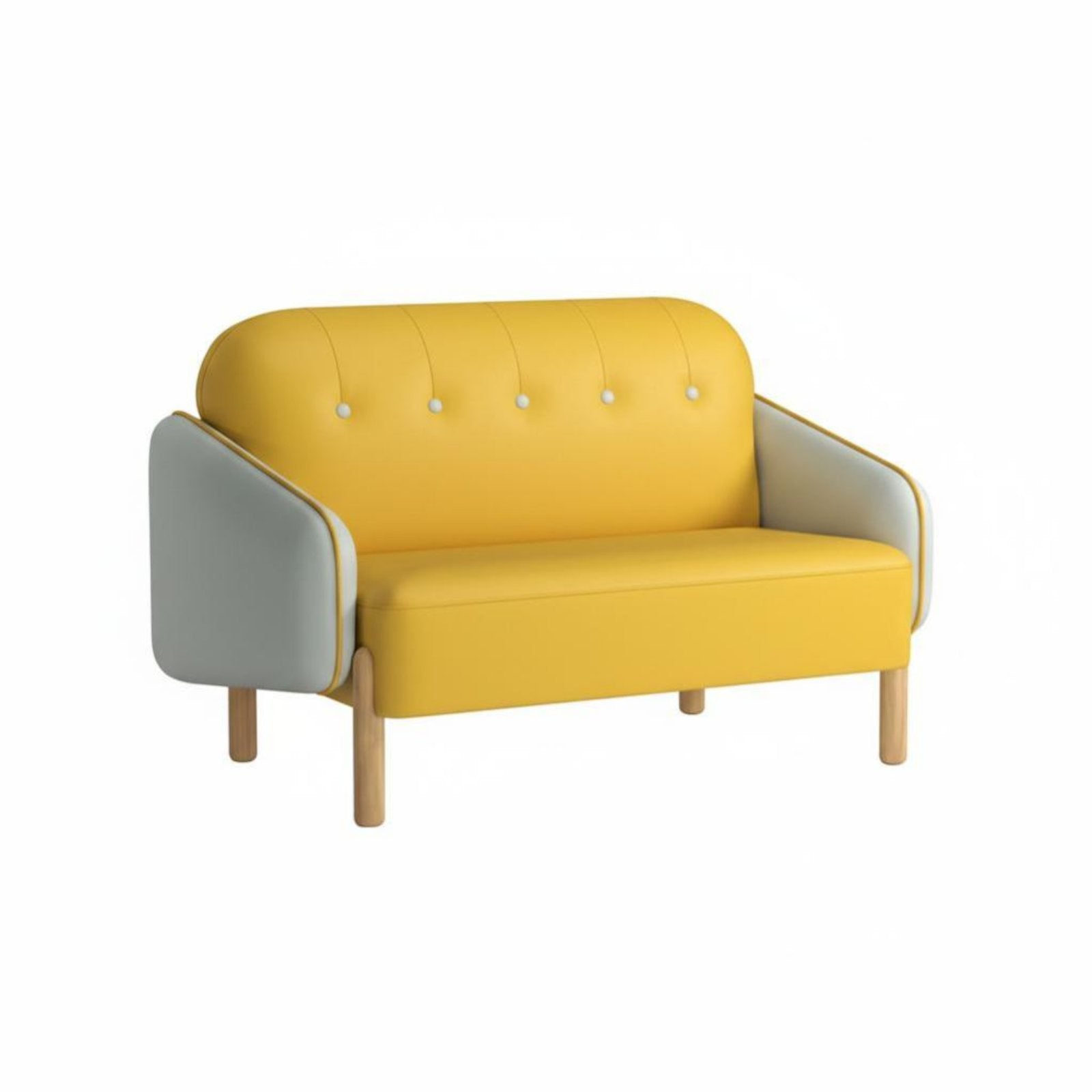 Young Child Two-Seater Sofa Nordic Design 2-Seater childs' Loveseat Easy to Clean Dense Foam for Kindergarten, Daychildcare