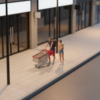 1:64 Scale People Figures Cityscape Scene Theme for Dioramas, Sand Tables