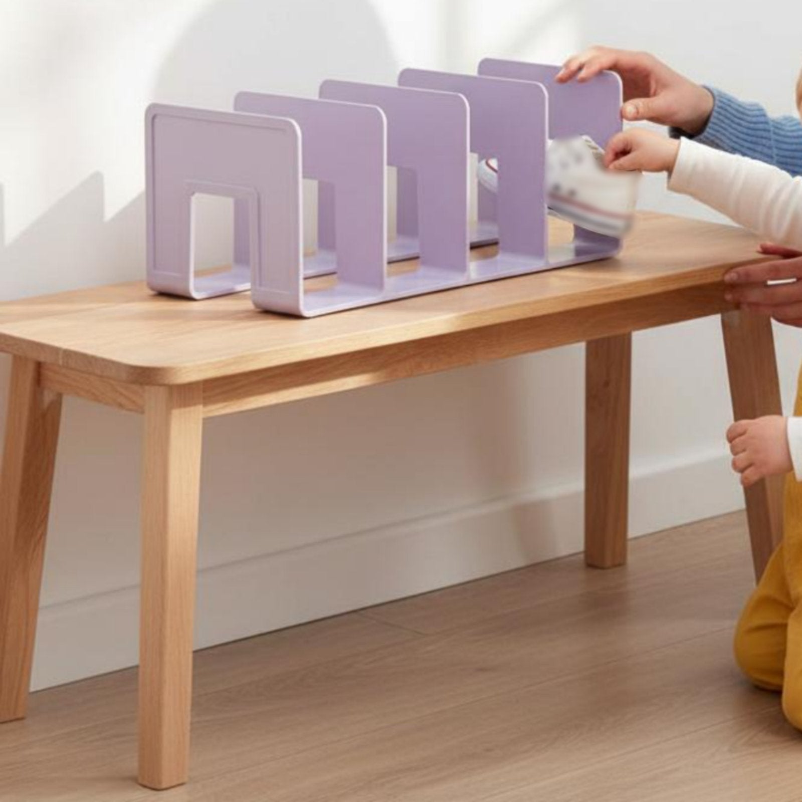 Children's Shoe Rack Transparent Household Storage Easy to Clean for Infants
