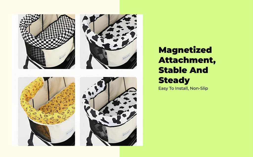 Non-slip pet stroller pad