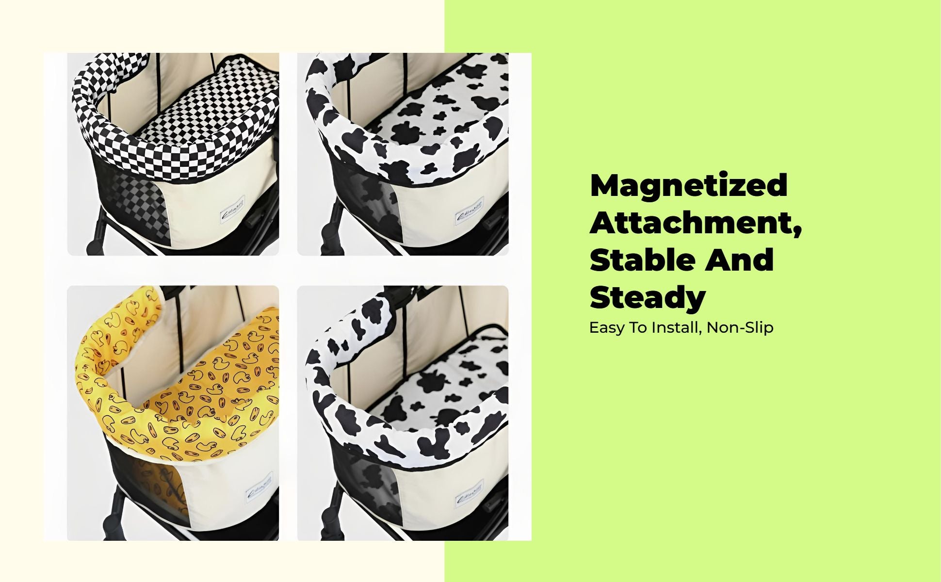 Non-slip pet stroller pad