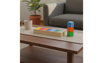 Rainbow Wooden Building Blocks Wood Rainbow Stacking Blocks -Ended Play Geometric Shape Sorting Toy for Young Children, Preschool, Playroom
