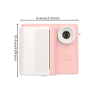 Kids Instant Print Camera Three-in-One Double-Lens Design Print Camera Energy-Efficient Children's Gadget for Travel