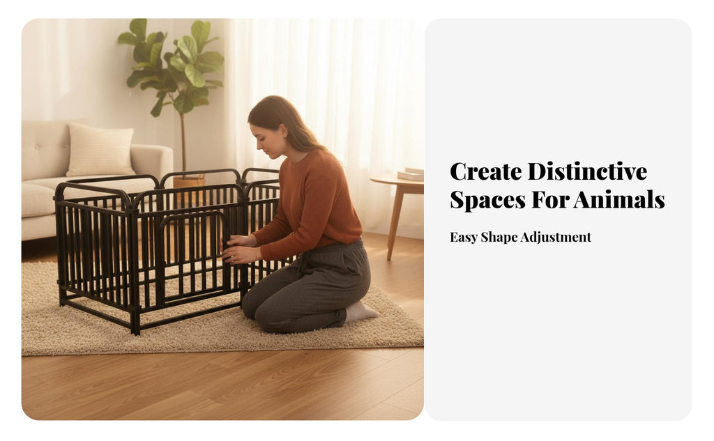 Customizable Suction Pad Fence Anti-Push Design pet Gate Reinforced rods Tooleffortless Assembly for Indoors