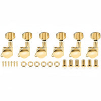 6 Pieces Locking Guitar Tuning Machines Metal Alloy Electric Instrument Tuning Pegs Anti-Rust Locking String Tuning Machines for Live Performance