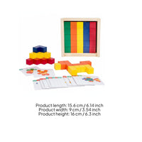 Geometric Shape Builders Spatial Thinking Color Block Puzzle Early Learning Shape Matching Blocks for Preschoolers, Young Children