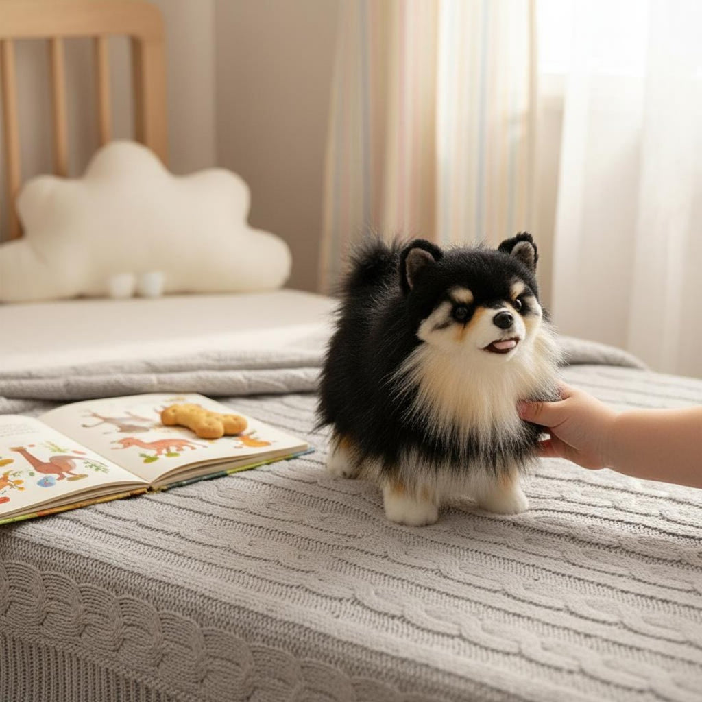 Realistic Dog Toy Cuddly Dog Stuffed Gift Ready Stuffed Animal for Kids