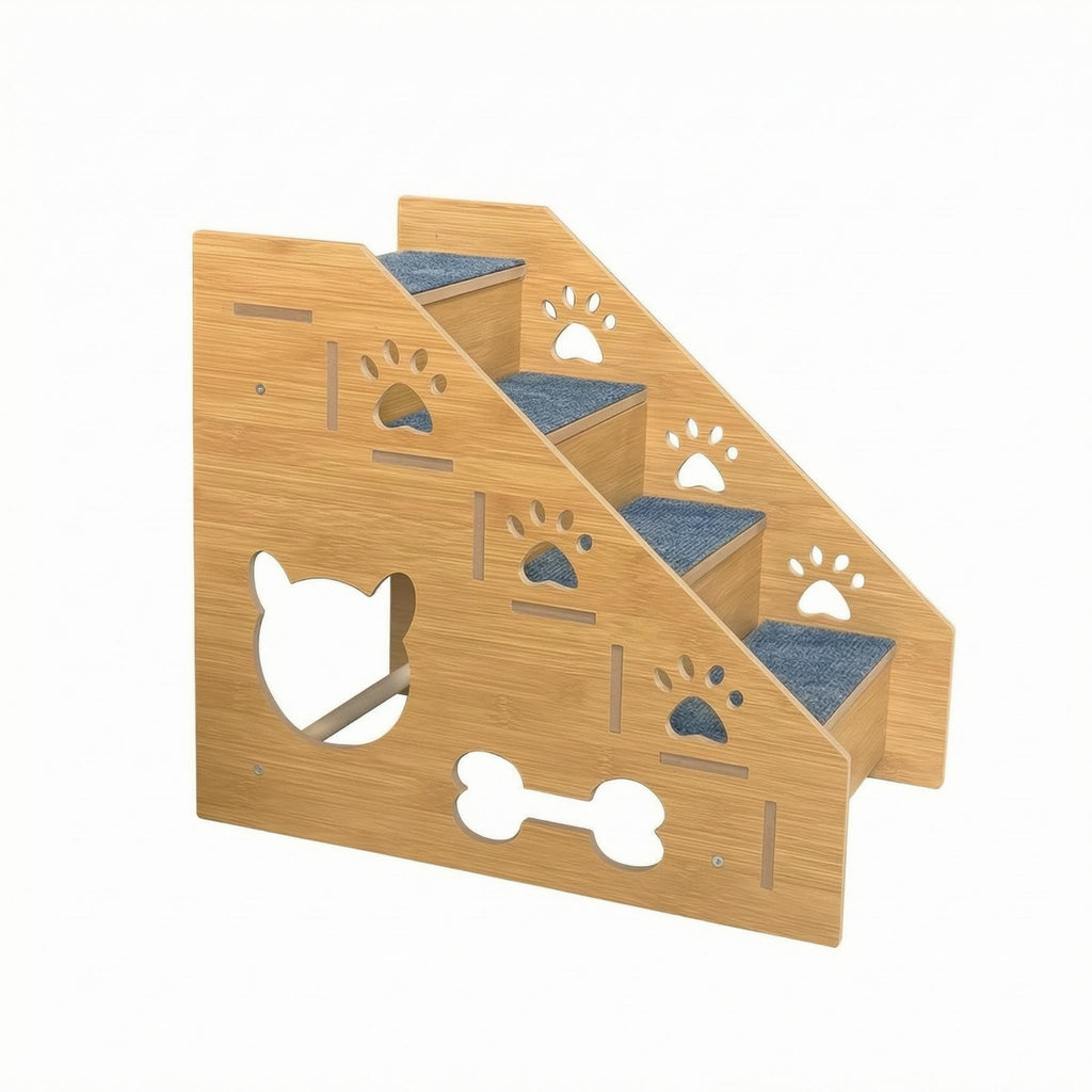 Wooden Pet Stair Ramp Decorative Dog Steps Sturdy for Sofa