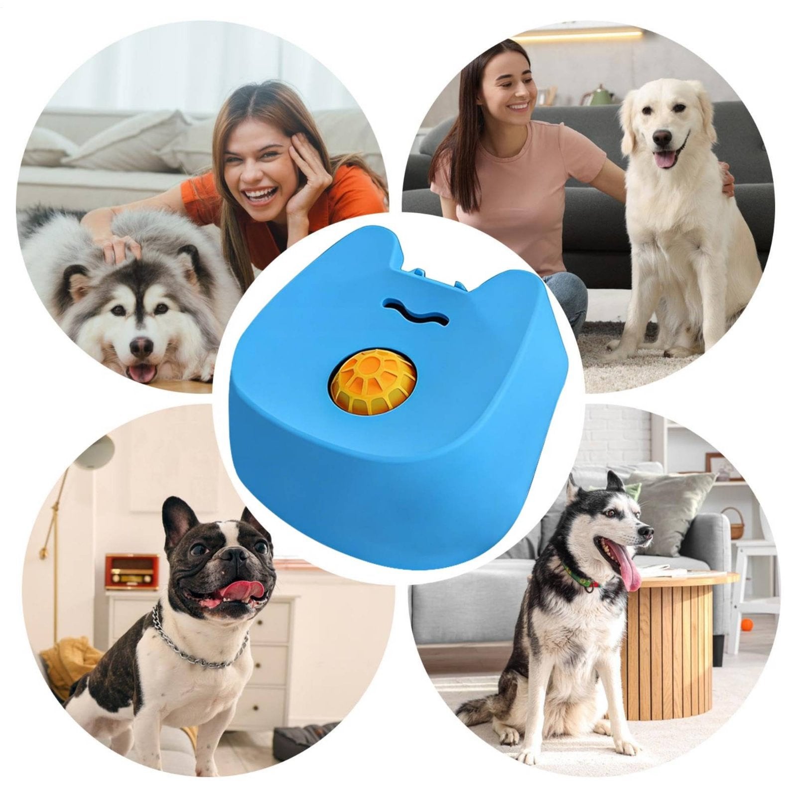 Slow Feeder Lick Bowl Non-Slip Base Liquid Treat Dispenser Multi-Purpose