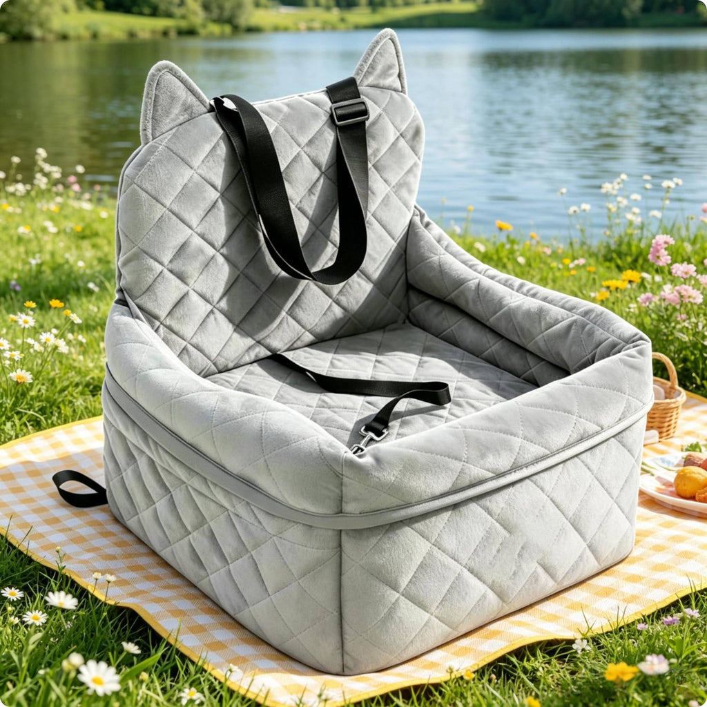 Dog Car Seat Bed Portable Car Dog Bed Quilted for Dogs