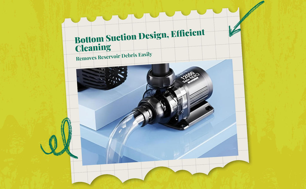 Ultra-Quiet Submersible Pump for Aquariums & Ponds