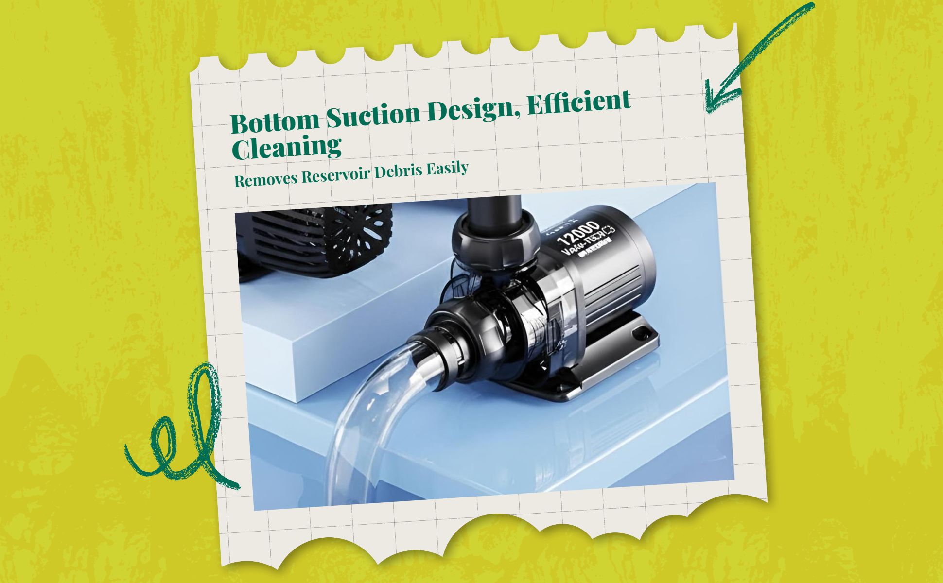 Ultra-Quiet Submersible Pump for Aquariums & Ponds