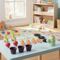Garden Toy Set Smooth Edges Pretend Play Garden Produce Toy Set Fine Motor Skills Children's Playthings