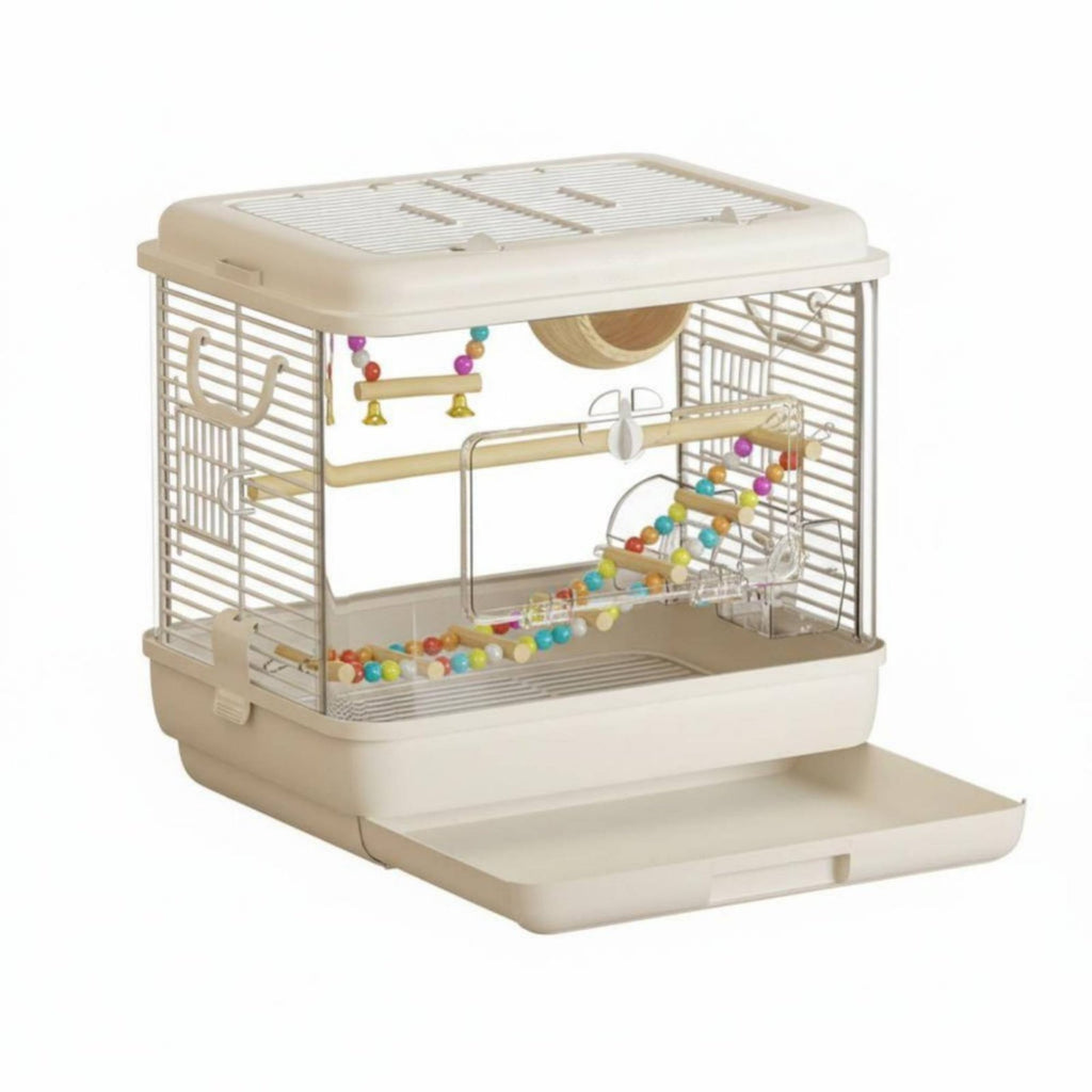 Transparent Parakeet Habitat Openable Top Transparent Bird Box Simple
