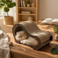 S-Shaped Cat Lounger Textured Pet Accessory