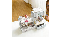 Children's Dessert Shop Toy and Pretend Coffee Shop Set Fine Motor Skills Wooden Coffee Maker Toy for Preschoolers
