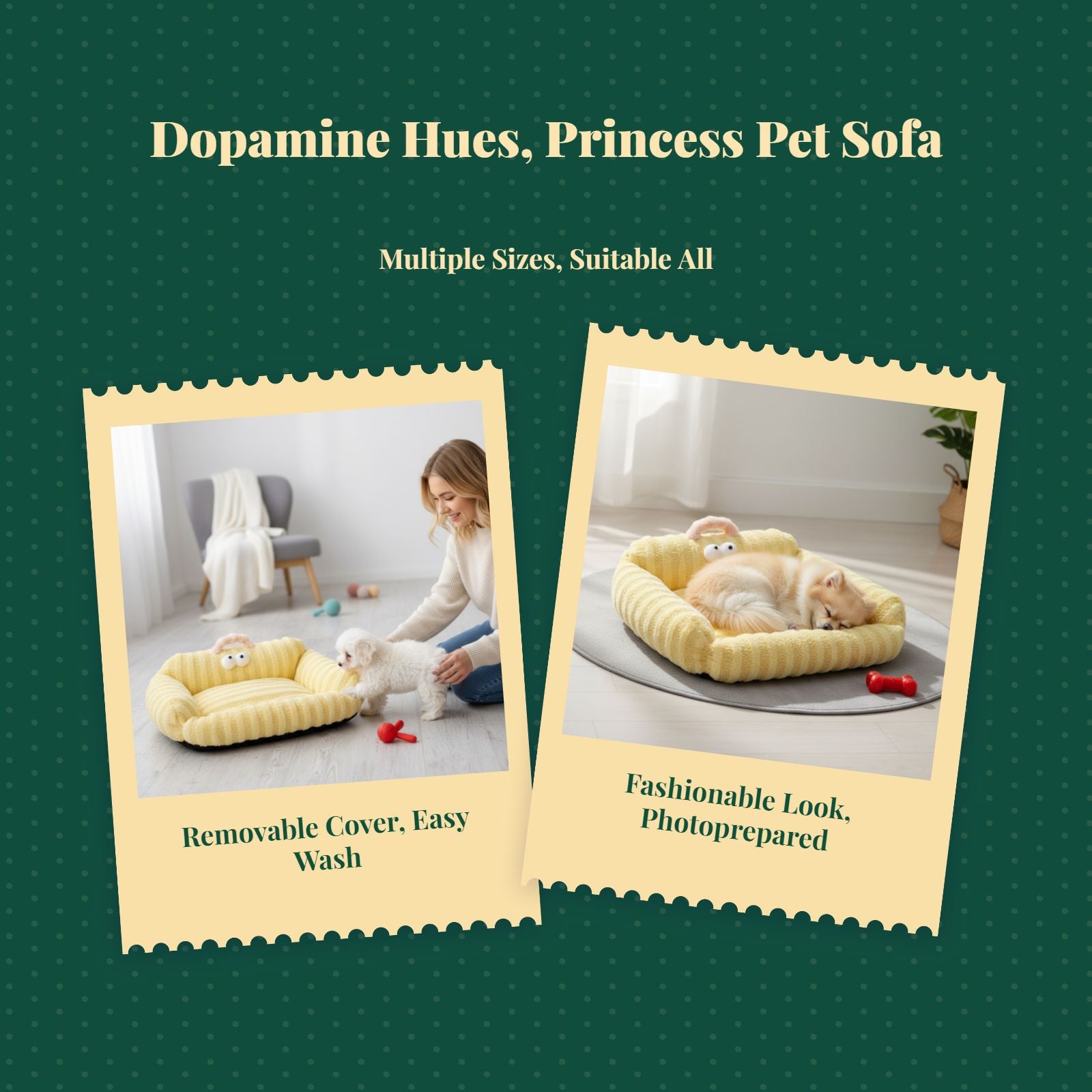 Soft Pet Bed Mat, Non-Slip Princess Sofa, Winter Warmth