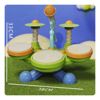 Jazz Drum Playset Sturdy Light up Drum Toy Comfortable Playing Angle for Babies