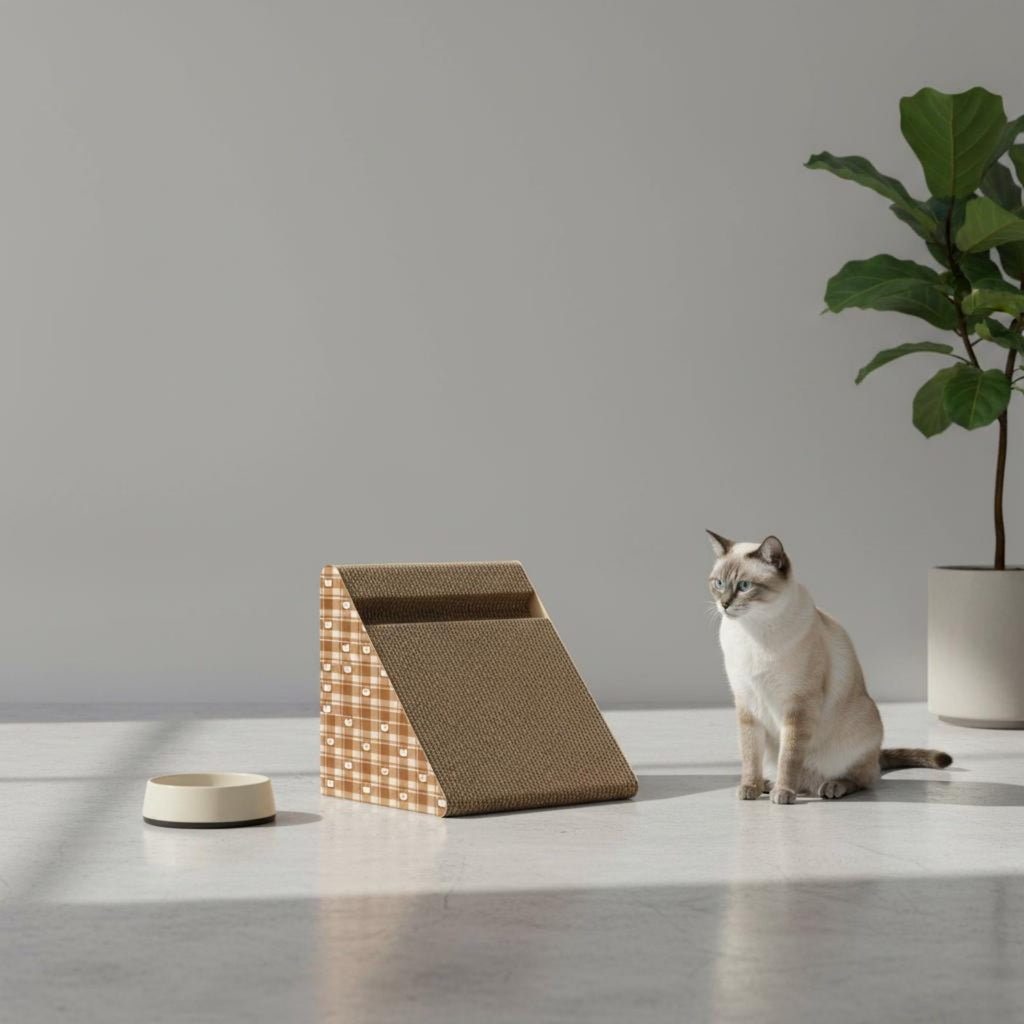 Vertical Cat Scratching Post Long-Lasting Corrugated Paper for Indoor, Cats