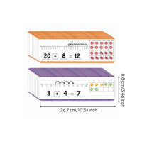 16 Pieces Counting Line Cards Double-Sided Addition Practice Cards Waterproof Educational Tool for Homeschool