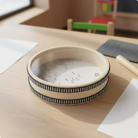 Transparent Rolling Bead Drum Wooden Frame Double Sided Music Instrument for Kids