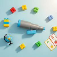 Children's Single-Lens Telescope Intellectual Development Kids Play Telescope Plastic Toy Spyglass Sleek Burr-Burr-Less Surface