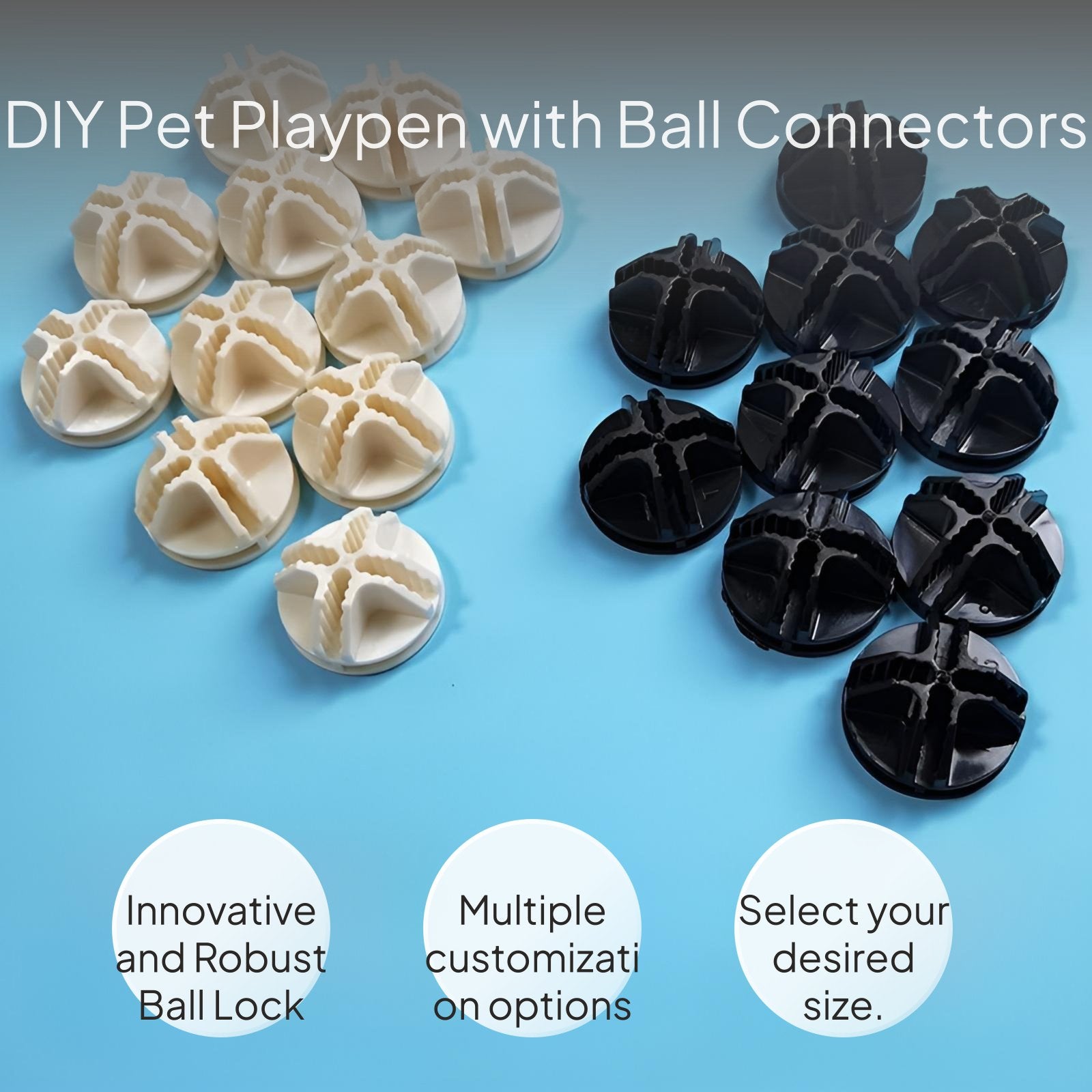 Pet Playpen Connectors DIY Clips for Cage Assembly