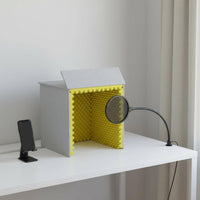 Noise Reduction Desktop Vocal Booth Detachable Portable Audio Input Device Isolation Barrier Quick Assembly for Podcasters, Voice Actors