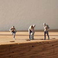 3 Pieces 1/64 Scale Worker Figurines Realistic Details for Hobbyists, Collectors